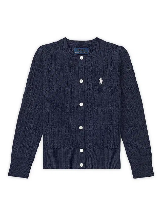 Polo Ralph Lauren Girl's Cable-Knit Cotton Cardigan - Hunter Navy