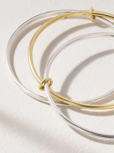 Spinelli Kilcollin Lumin Set Of Three 18-karat Yellow And White Gold Bracelets | Thumbnail 3