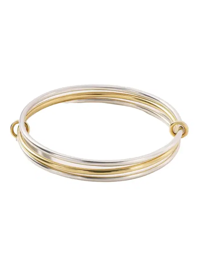 Spinelli Kilcollin Lumin Set Of Three 18-karat Yellow And White Gold Bracelets