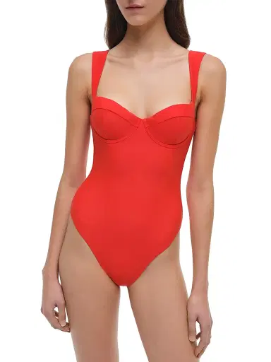Simkhai Women's Kyle One-Piece Swimsuit - Fiery Red - Size Small | Thumbnail 1