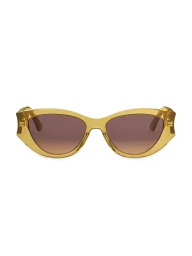 Dior Women's Glow B1I 53MM Oval Lenses - Yellow Brown | Thumbnail 2