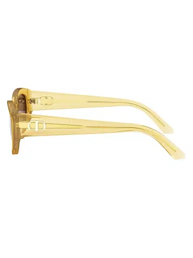 Dior Women's Glow B1I 53MM Oval Lenses - Yellow Brown | Thumbnail 3