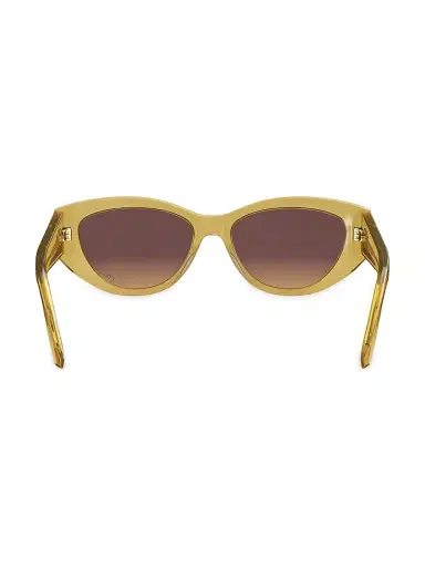Dior Women's Glow B1I 53MM Oval Lenses - Yellow Brown | Thumbnail 5