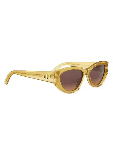 Dior Women's Glow B1I 53MM Oval Lenses - Yellow Brown | Thumbnail 8
