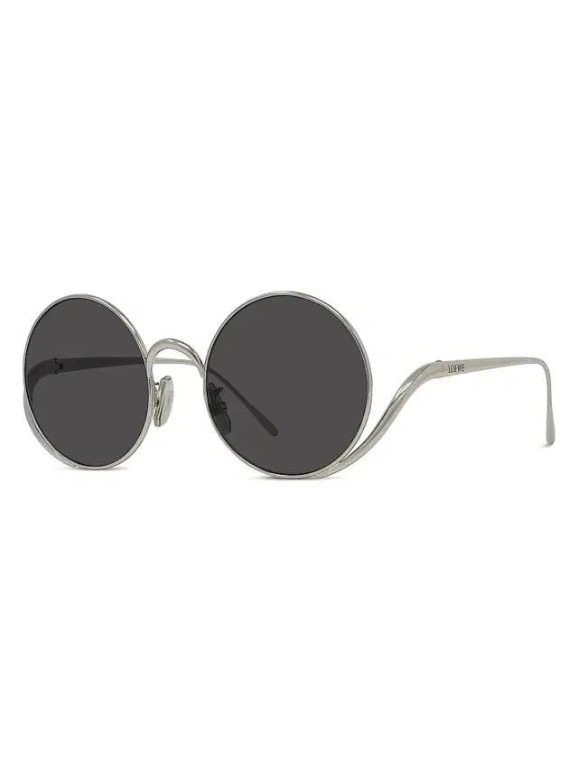 LOEWE Women's 50MM Round Sunglasses - Silver Grey