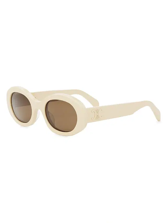 CELINE Women's Triomphe 52MM Oval Sunglasses - Bone Brown
