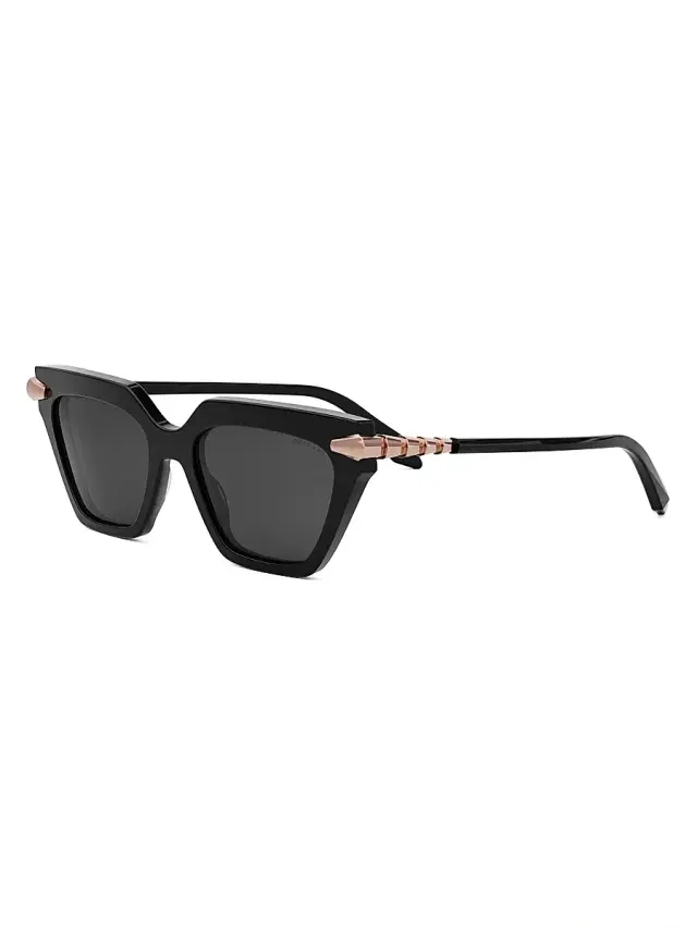 BVLGARI Women's Serpenti 53MM Cat-Eye Sunglasses - Grey Black