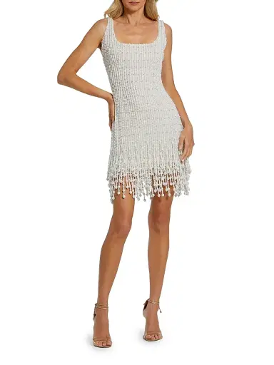 Mac Duggal Women's Imitation Pearl-Embellished Beaded Minidress | Thumbnail 2 Mac Duggal Women's Imitation Pearl-Embellished Beaded Minidress | Thumbnail 2