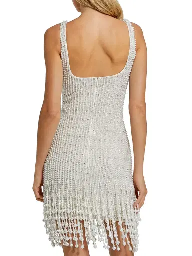 Mac Duggal Women's Imitation Pearl-Embellished Beaded Minidress | Thumbnail 3 Mac Duggal Women's Imitation Pearl-Embellished Beaded Minidress | Thumbnail 3