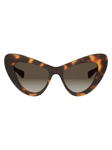 CELINE Women's Triomphe Mini HD 52MM Cat-Eye Sunglasses - Blonde Havana Gradient Brown | Thumbnail 2