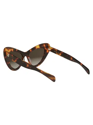CELINE Women's Triomphe Mini HD 52MM Cat-Eye Sunglasses - Blonde Havana Gradient Brown | Thumbnail 4