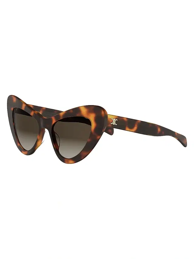 CELINE Women's Triomphe Mini HD 52MM Cat-Eye Sunglasses - Blonde Havana Gradient Brown