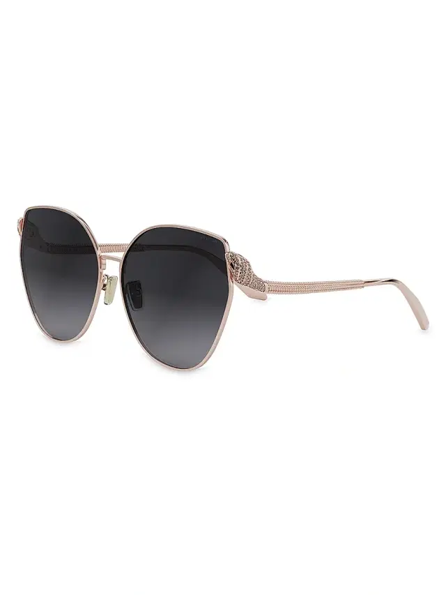 BVLGARI Women's Serpenti 63MM Butterfly Sunglasses - Rose Gold Grey Gradient