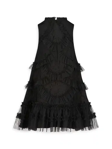 Mac Duggal Little Girl's & Girl's Sleeveless High Neck Dress - Black | Thumbnail 2