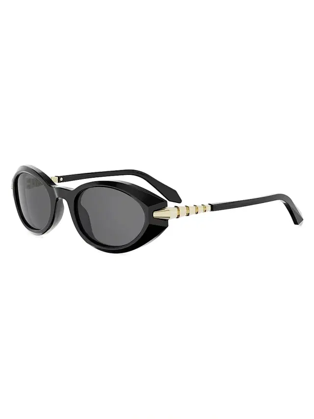 BVLGARI Women's Serpenti Viper 51MM Oval Sunglasses - Shiny Black Smoke
