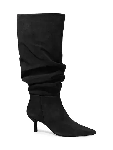 Simkhai Women's Jordi 65MM Suede Slouch Boots - Black | Thumbnail 2