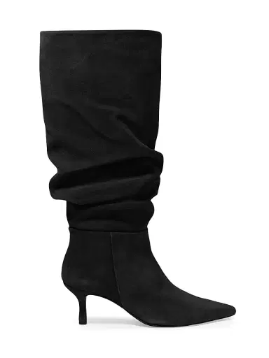 Simkhai Women's Jordi 65MM Suede Slouch Boots - Black | Thumbnail 1