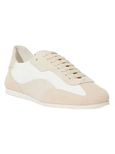 Simkhai Women's Georgie Suede & Leather Sneakers - Cream - Size 11 | Thumbnail 2 Simkhai Women's Georgie Suede & Leather Sneakers - Cream - Size 11 | Thumbnail 2
