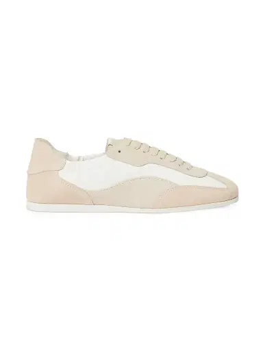 Simkhai Women's Georgie Suede & Leather Sneakers - Cream - Size 11 | Thumbnail 1 Simkhai Women's Georgie Suede & Leather Sneakers - Cream - Size 11 | Thumbnail 1