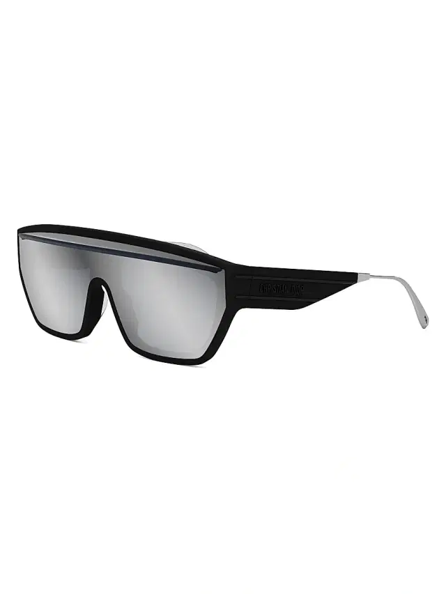 Dior Women's Club M7U Mask Sunglasses - Black Grey Mirror