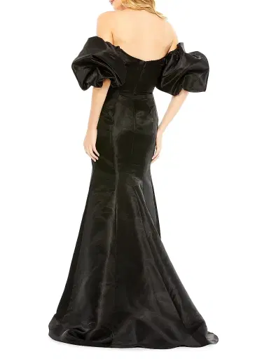 Mac Duggal Women's Sweetheart Off-The-Shoulder Puff-Sleeve Gown - Black - Size 16 | Thumbnail 2