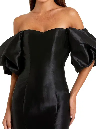 Mac Duggal Women's Sweetheart Off-The-Shoulder Puff-Sleeve Gown - Black - Size 16 | Thumbnail 3
