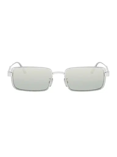 Dior Women's Cannage S2U 55MM Rectangular Sunglasses - Silver Grey | Thumbnail 2