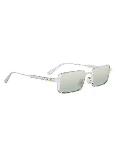 Dior Women's Cannage S2U 55MM Rectangular Sunglasses - Silver Grey | Thumbnail 8