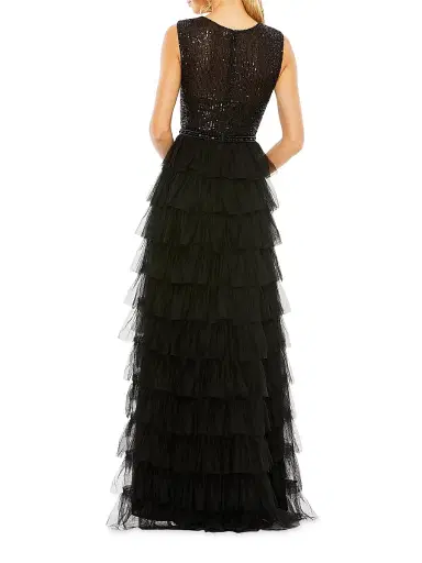 Mac Duggal Women's Sequin Tulle Ruffled Gown | Thumbnail 2