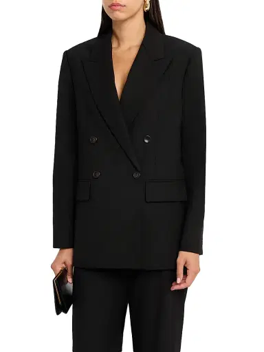 A.L.C. Women's Calla Oversized Double-Breasted Blazer - Black - Size 14 | Thumbnail 3