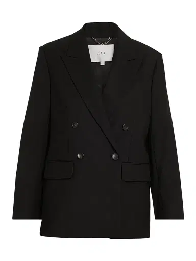 A.L.C. Women's Calla Oversized Double-Breasted Blazer - Black - Size 14 | Thumbnail 1