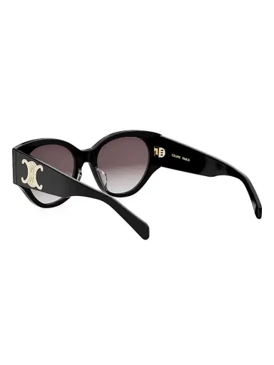 CELINE Women's Maxi Triomphe 55MM Butterfly Sunglasses - Shiny Black Gradient Roviex | Thumbnail 4