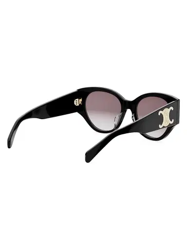 CELINE Women's Maxi Triomphe 55MM Butterfly Sunglasses - Shiny Black Gradient Roviex | Thumbnail 6