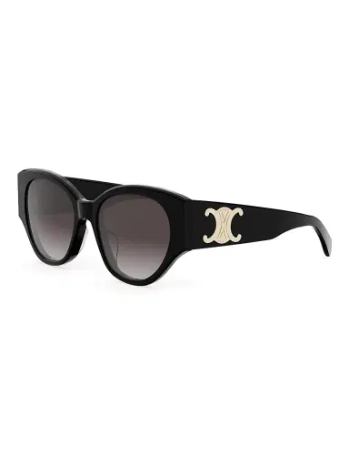 CELINE Women's Maxi Triomphe 55MM Butterfly Sunglasses - Shiny Black Gradient Roviex | Thumbnail 1