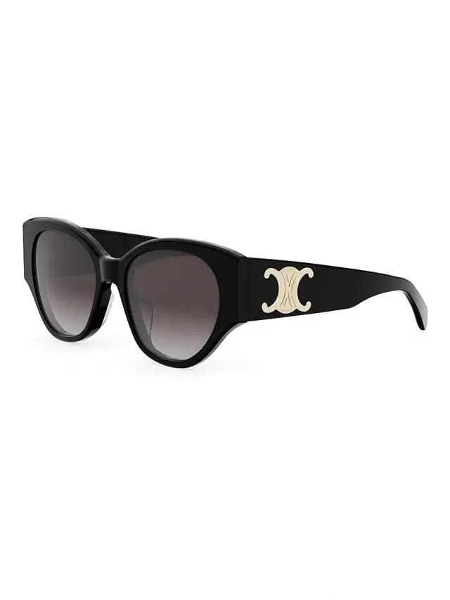 CELINE Women's Maxi Triomphe 55MM Butterfly Sunglasses - Shiny Black Gradient Roviex