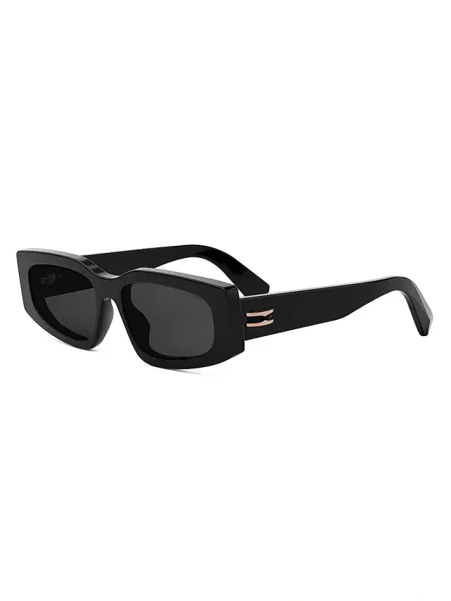 BVLGARI Women's B. ZERO1 54MM Rectangular Sunglasses - Black Dark Grey