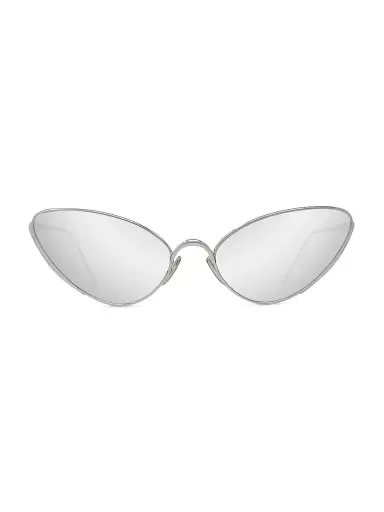 Loewe Women's Signature 59MM Cat-Eye Sunglasses - Shiny Palladium Smoke Mirror | Thumbnail 2
