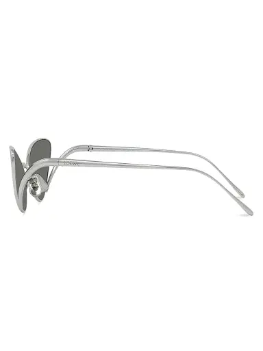 Loewe Women's Signature 59MM Cat-Eye Sunglasses - Shiny Palladium Smoke Mirror | Thumbnail 3