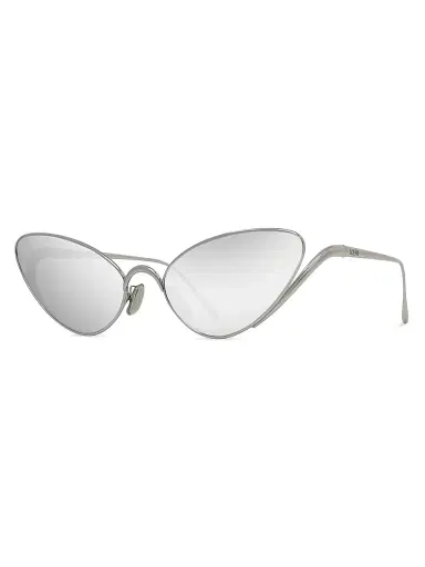 Loewe Women's Signature 59MM Cat-Eye Sunglasses - Shiny Palladium Smoke Mirror | Thumbnail 1