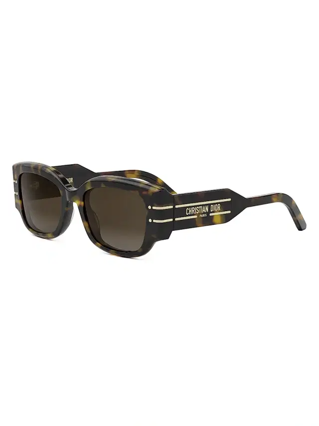 Dior Women's Signature S13I 52MM Rectangular Sunglasses - Tortoise Brown