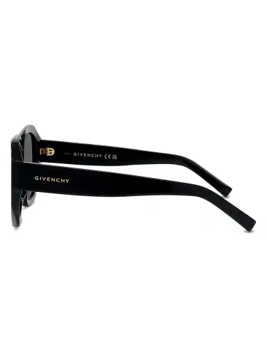 Givenchy Women's GVDay 55MM Round Sunglasses - Shiny Black Smoke | Thumbnail 3