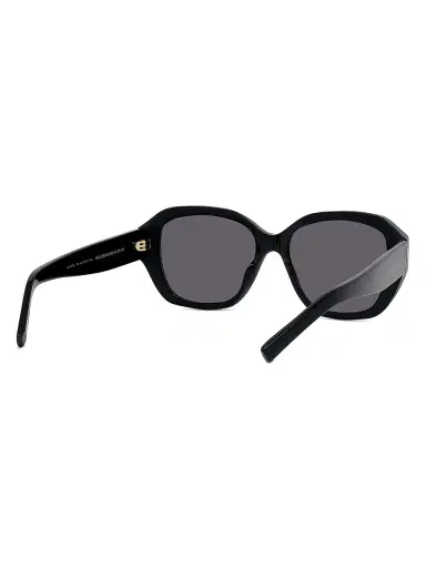 Givenchy Women's GVDay 55MM Round Sunglasses - Shiny Black Smoke | Thumbnail 6