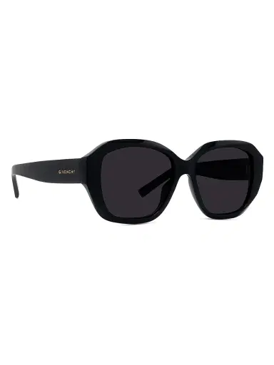 Givenchy Women's GVDay 55MM Round Sunglasses - Shiny Black Smoke | Thumbnail 8