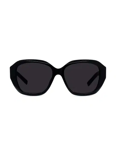 Givenchy Women's GVDay 55MM Round Sunglasses - Shiny Black Smoke | Thumbnail 1