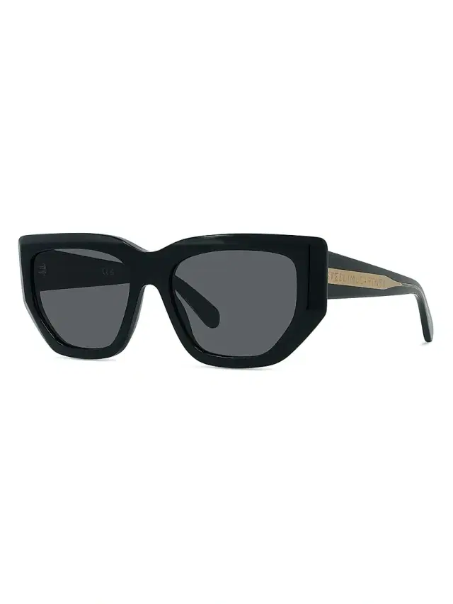 Stella McCartney Women's 2001 54MM Geometric Sunglasses - Dark Grey Black