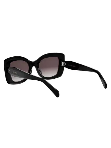 CELINE Women's Celine 3 Dots 52MM Geometric Sunglasses - Shiny Black Gradient Roviex | Thumbnail 4