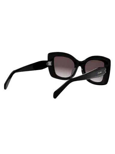 CELINE Women's Celine 3 Dots 52MM Geometric Sunglasses - Shiny Black Gradient Roviex | Thumbnail 6