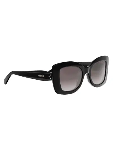 CELINE Women's Celine 3 Dots 52MM Geometric Sunglasses - Shiny Black Gradient Roviex | Thumbnail 8