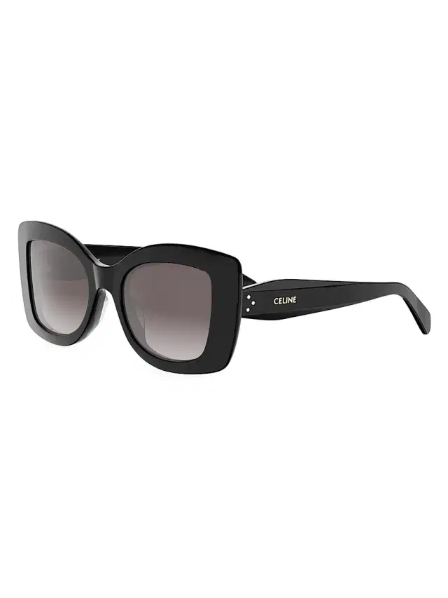 CELINE Women's Celine 3 Dots 52MM Geometric Sunglasses - Shiny Black Gradient Roviex