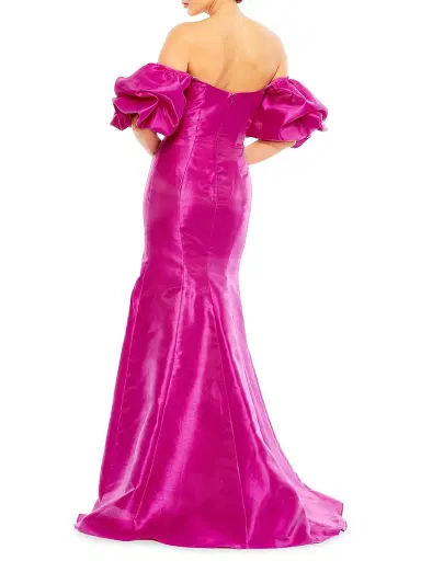 Mac Duggal Women's Sweetheart Off-The-Shoulder Puff-Sleeve Gown - Fuchsia - Size 16 | Thumbnail 2 Mac Duggal Women's Sweetheart Off-The-Shoulder Puff-Sleeve Gown - Fuchsia - Size 16 | Thumbnail 2
